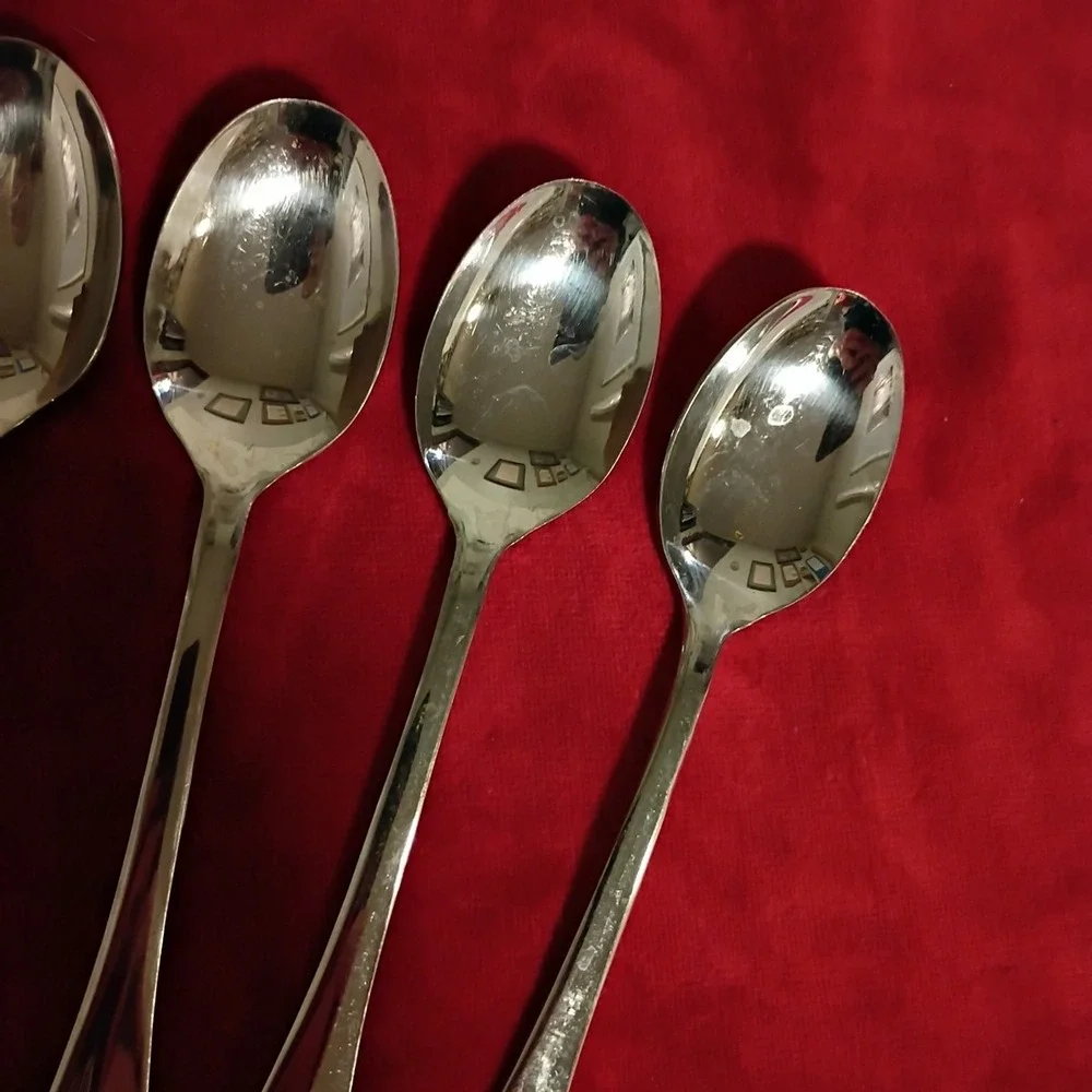 6 Teaspoons Farberware Bayport‎ Stainless Flatware Silverware Replacement 6.25